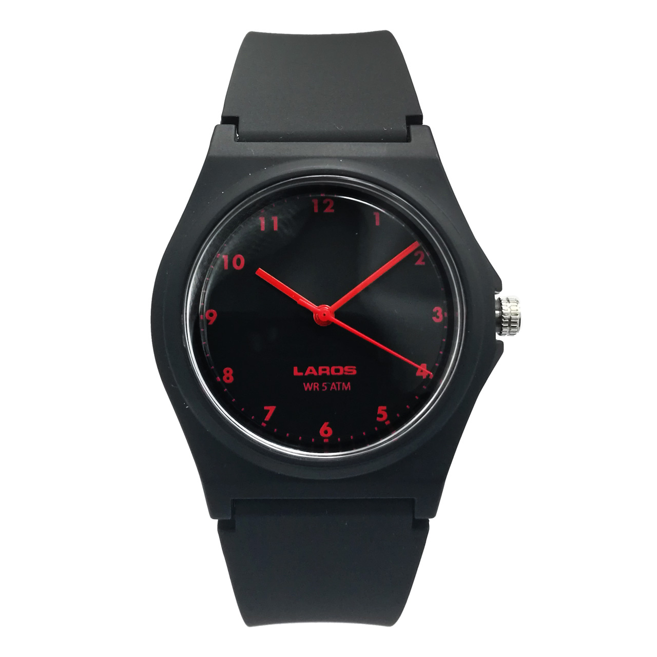 ساعت مچی عقربه ای لاروس مدل 1117-aq103 به همراه دستمال مخصوص برند کلین واچ