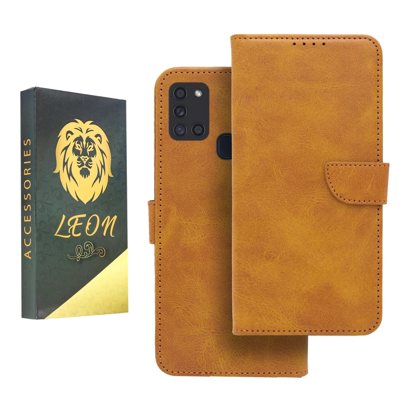 کیف کلاسوری لئون مدل Khoshi مناسب برای گوشی موبایل سامسونگ Galaxy A21s 