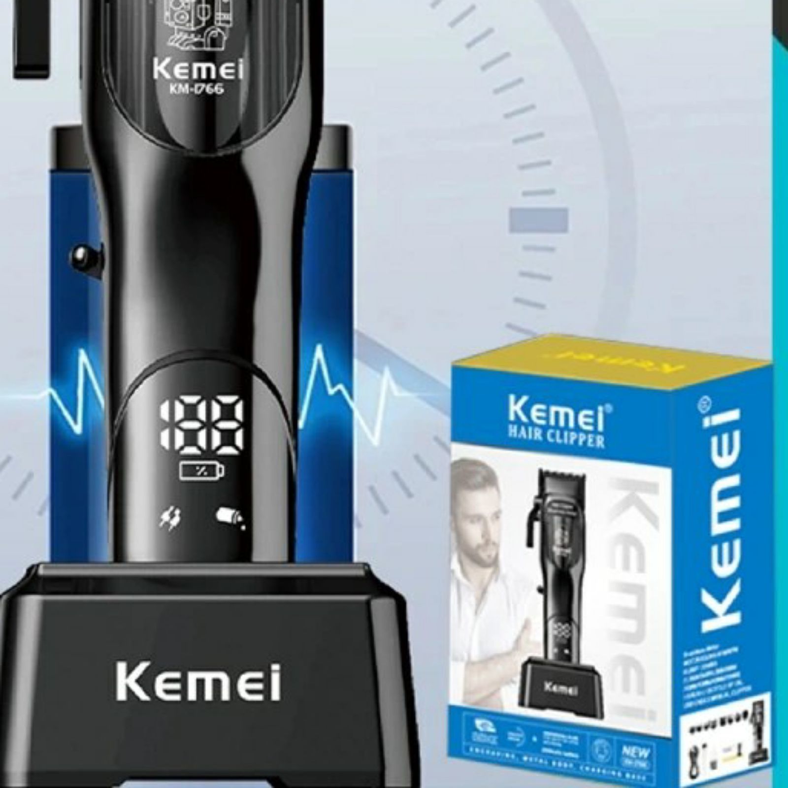 ماشین اصلاح موی سر و صورت کیمی مدل km-1766 -  - 3