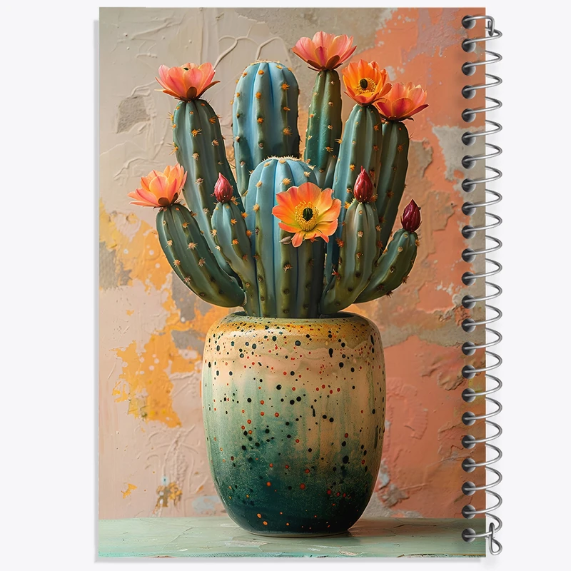 دفتر لیست خرید 50 برگ خندالو طرح گلدان کاکتوس کد N4644