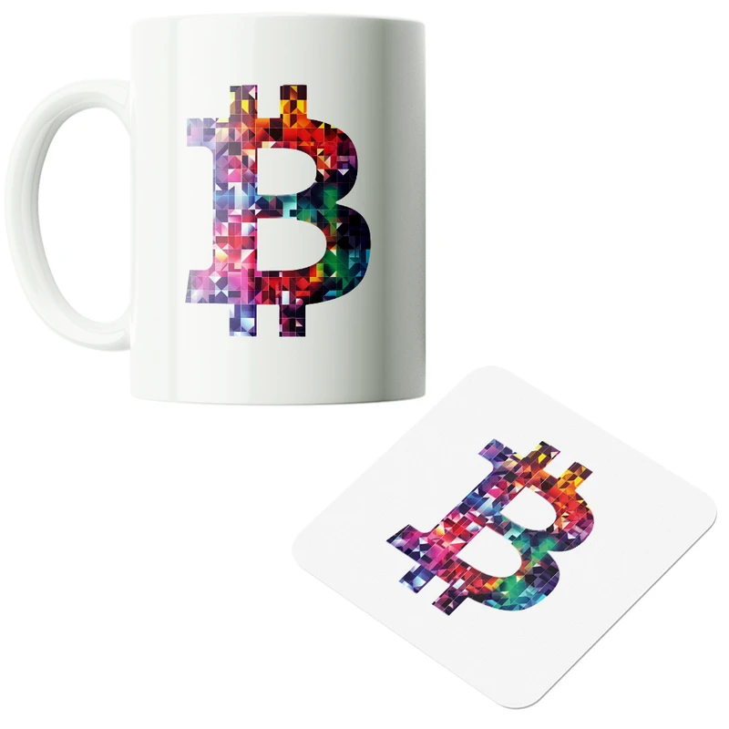 ماگ پاد آفرین مدل بیت کوین تریدر ارز دیجیتال کریپتو فارکس کد PZ391 به همراه زیرلیوانی