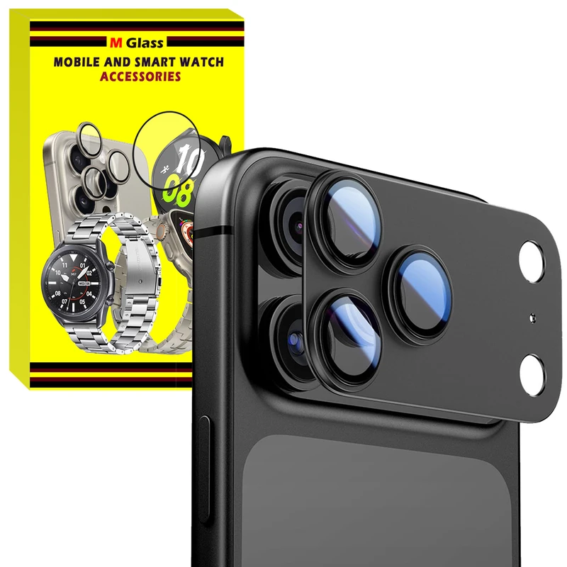 محافظ لنز دوربین فلزی ام‌گلس مدل Ring Plate MG مناسب برای گوشی موبایل اپل iPhone 17 Pro