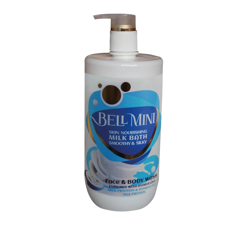 شامپو بدن بلمینی مدل پروتئین شیر با رایحه شیر و نارگیل مناسب برای پوست های خشک و حساس حجم 950 میلی لیتر