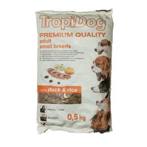 غذا خشک سگ تروپی داگ نژاد کوچک طعم اردک و برنج وزن 500 گرم