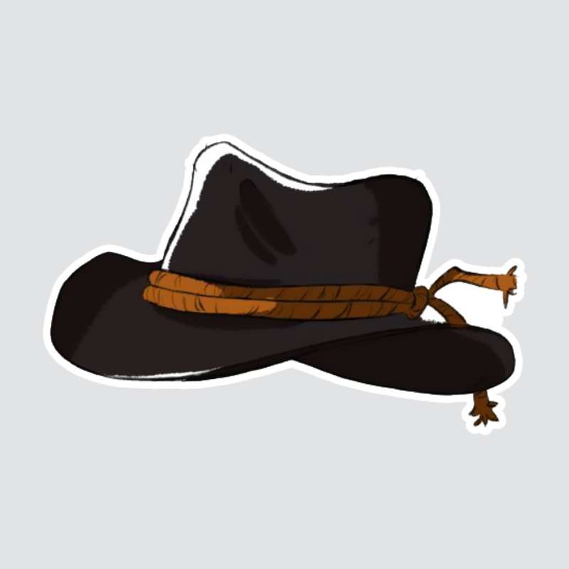 استیکر لپ تاپ پیکسل میکسل مدل بازی Red dead کلاه