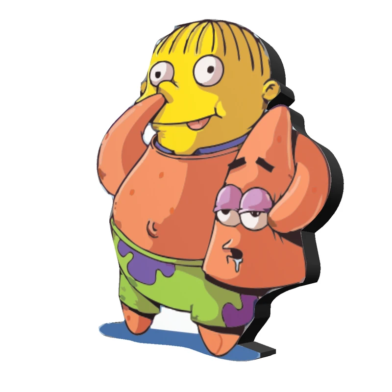 استیکر چوبی موبایل مدل Spong Bob03
