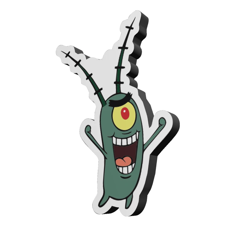 استیکر چوبی موبایل مدل Spong Bob11