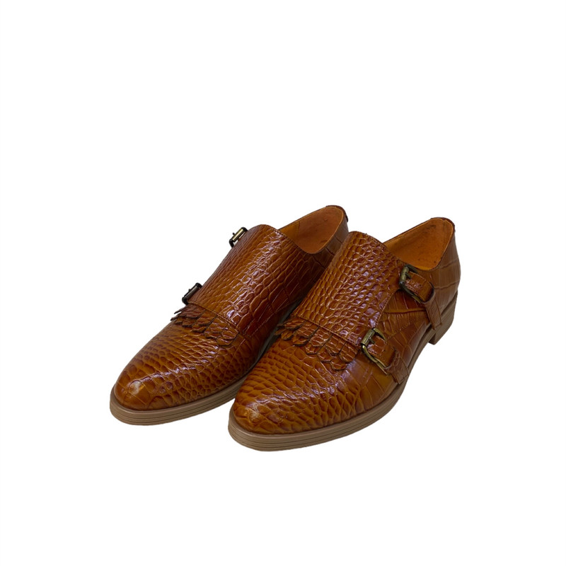 کفش زنانه مدل چرم طبیعی کد 0222 رنگ عسلی