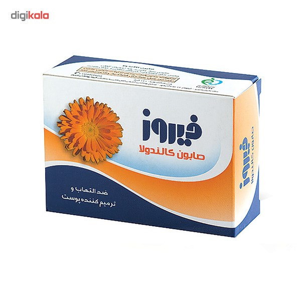 صابون شستشو فیروز مدل Calendula وزن 120 گرم صابون شستشو فیروز مدل Calendula وزن 120 گرم