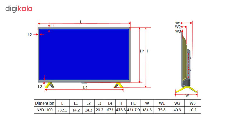 تلویزیون ال ای دی مجیک تی وی مدل MT32D1300 سایز 32 اینچ تلویزیون ال ای دی مجیک تی وی مدل MT32D1300 سایز 32 اینچ