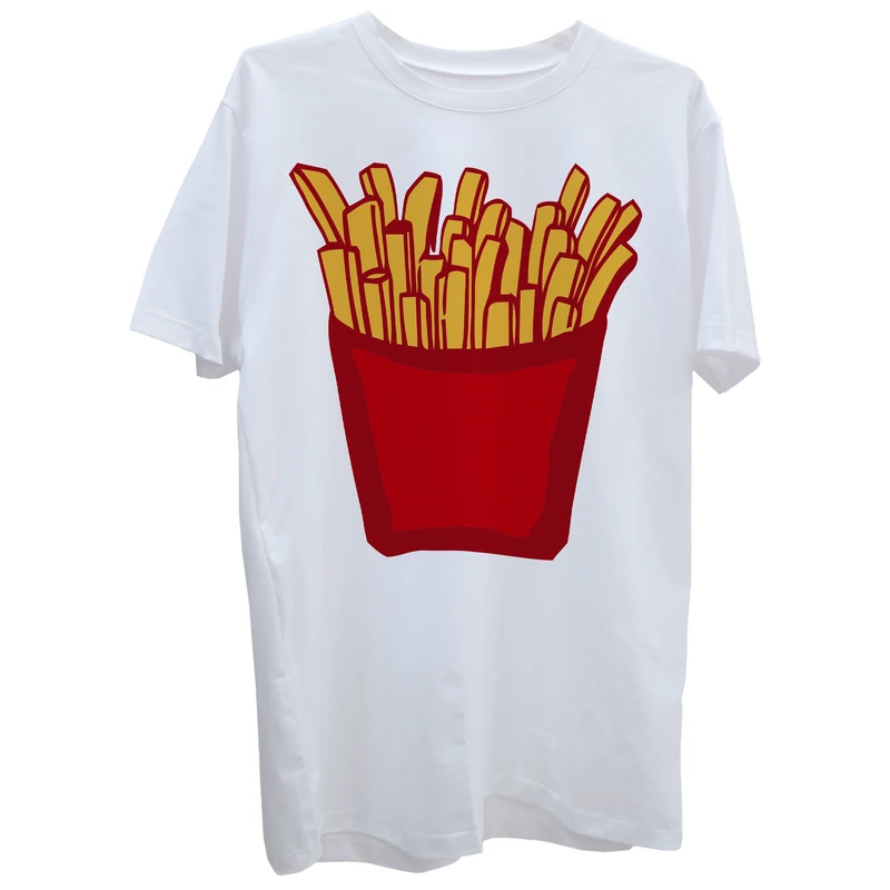 تی شرت آستین کوتاه مردانه طرح فست فود کد T153