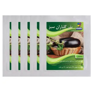 بذر بادمجان قلمی گلباران سبز بسته پنج عددی