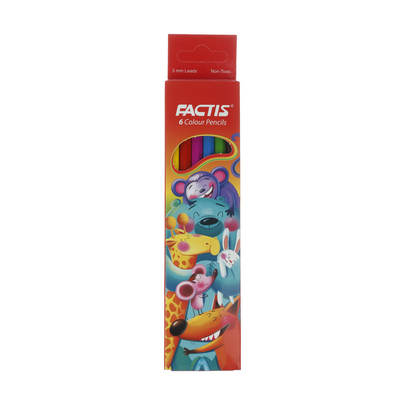 مداد رنگی 6 رنگ فکتیس  طرح جنگل مدل F0722 کد 301447