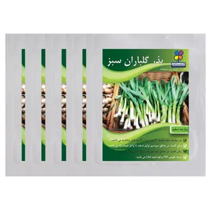 بذر پیازچه سفید گلباران سبز بسته پنج عددی