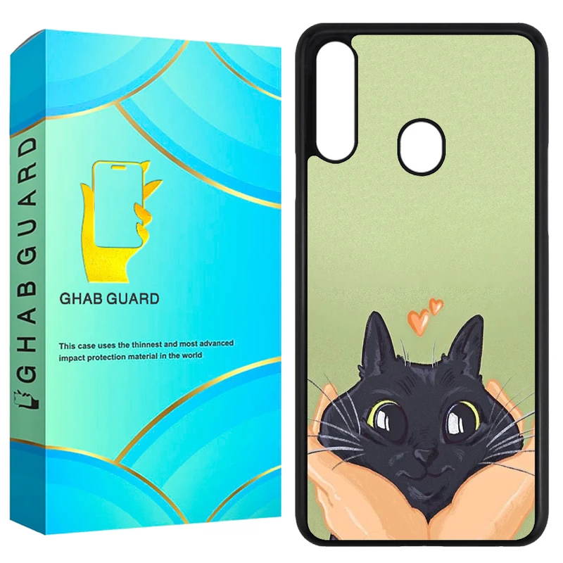 کاور قاب گارد طرح گربه مدل GCHPA20S مناسب برای گوشی موبایل سامسونگ Galaxy A20s 