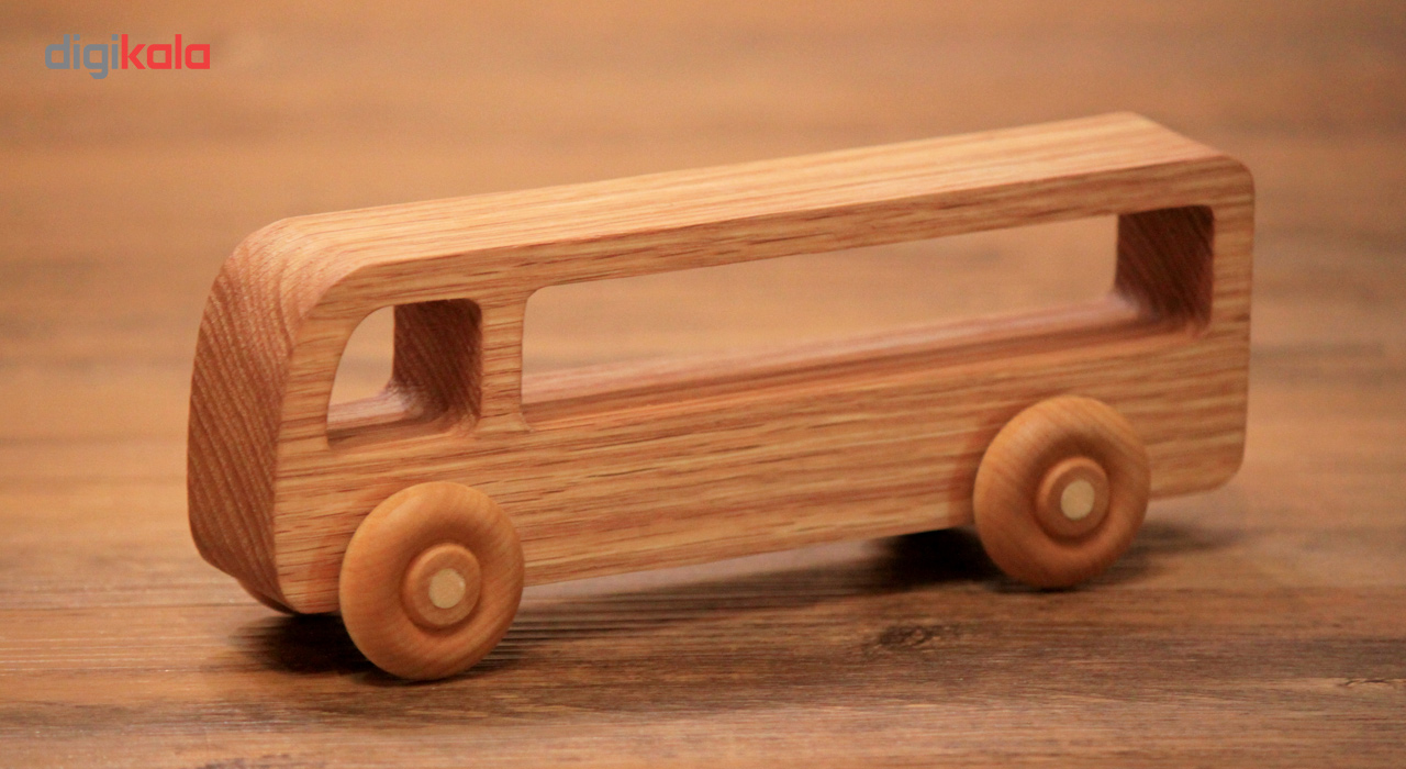 ماشین اسباب بازی چوبی مدل Bus