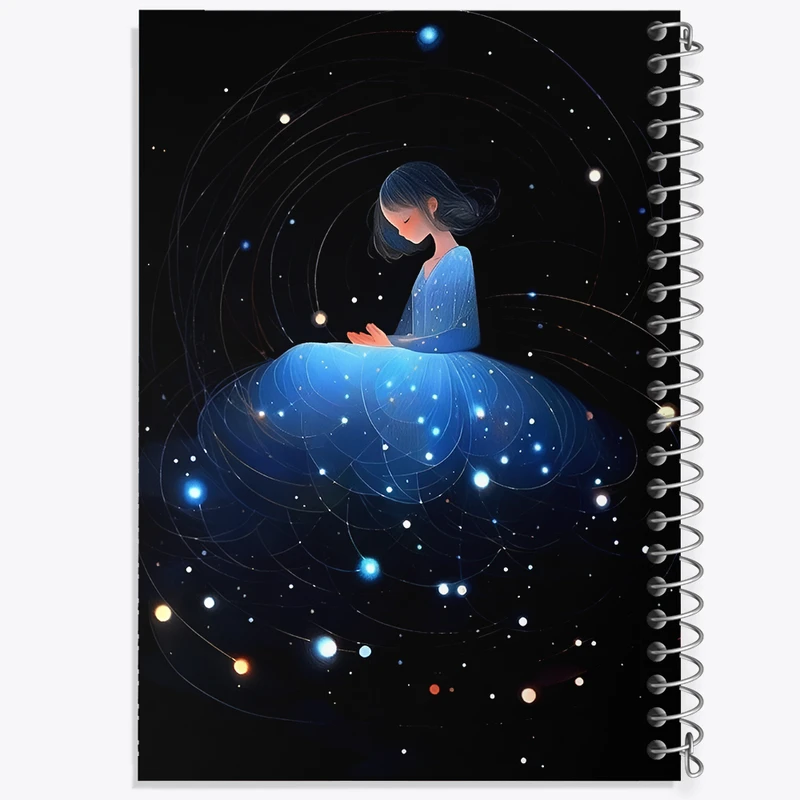 دفتر شطرنجی 50 برگ خندالو طرح ماه (Moon) کد N3077