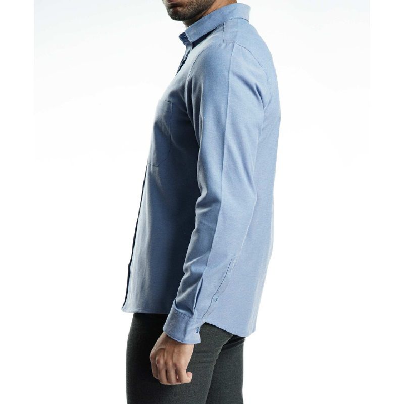 پیراهن آستین بلند مردانه جوتی جینز مدل کلاسیک کد 303083 رنگ آبی -  - 5