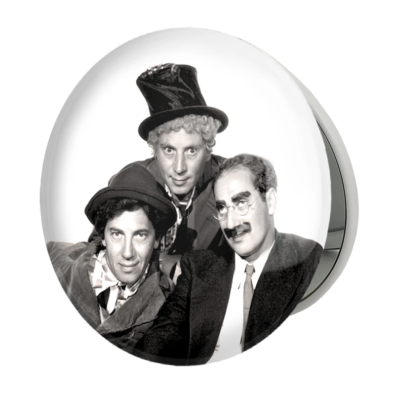 آینه جیبی خندالو طرح برادران مارکس Marx Brothers مدل تاشو کد 10052 