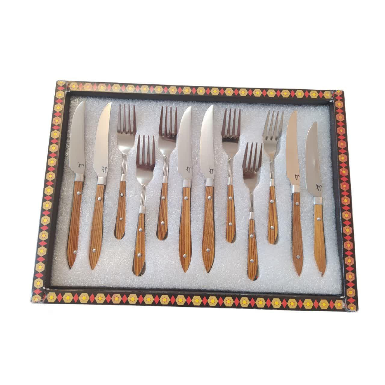  ست کارد و چنگال میوه خوری 12 پارچه مهدی زنجان کد 16