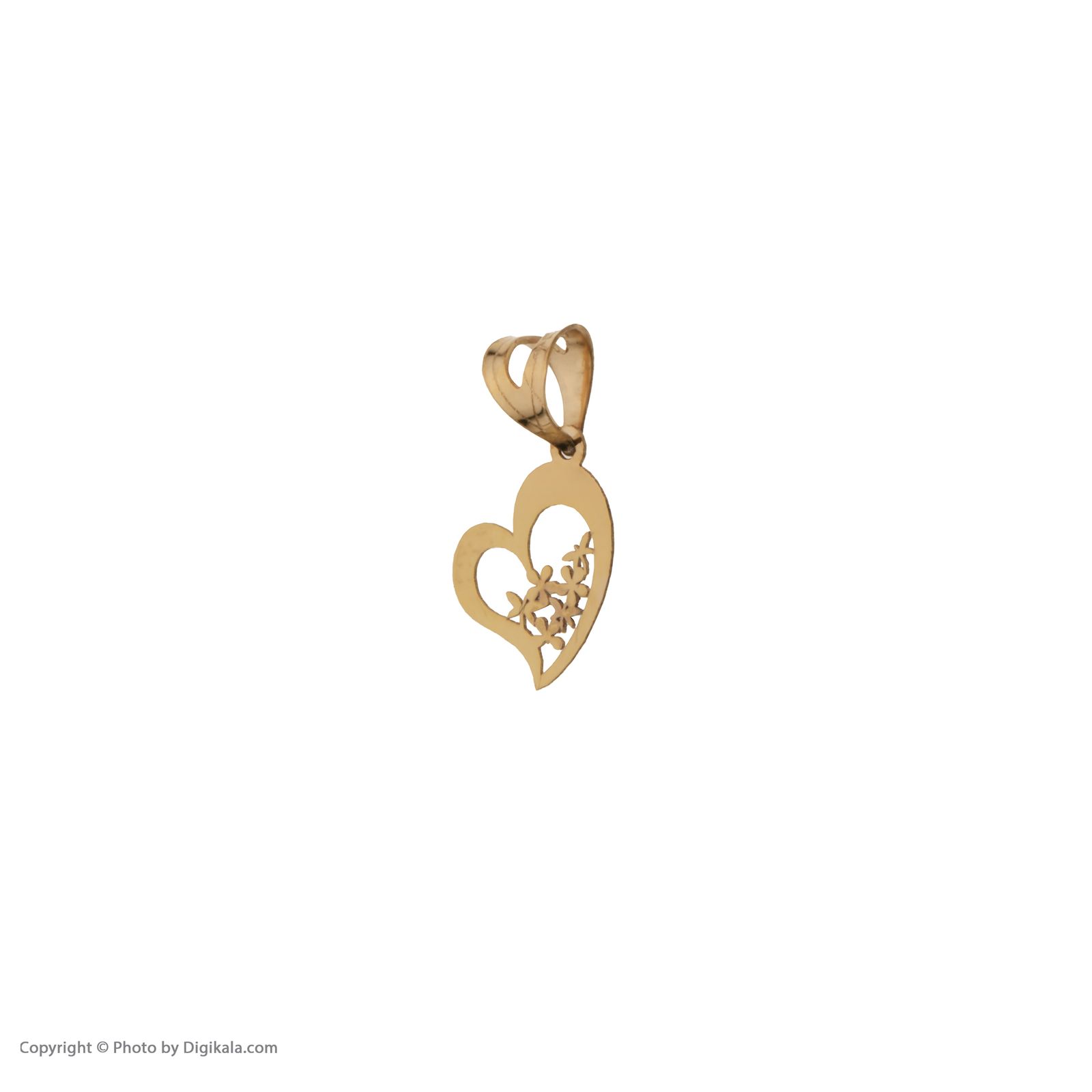 آویز گردنبند طلا 18 عیار زنانه مایا ماهک مدل MM1487 طرح قلب و سنجاقک -  - 3