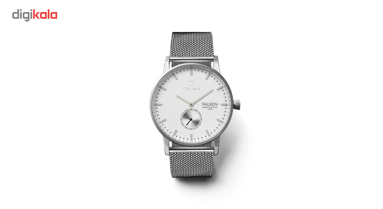 ساعت مچی عقربه ای تریوا مدل Ivory Falken steel mesh
