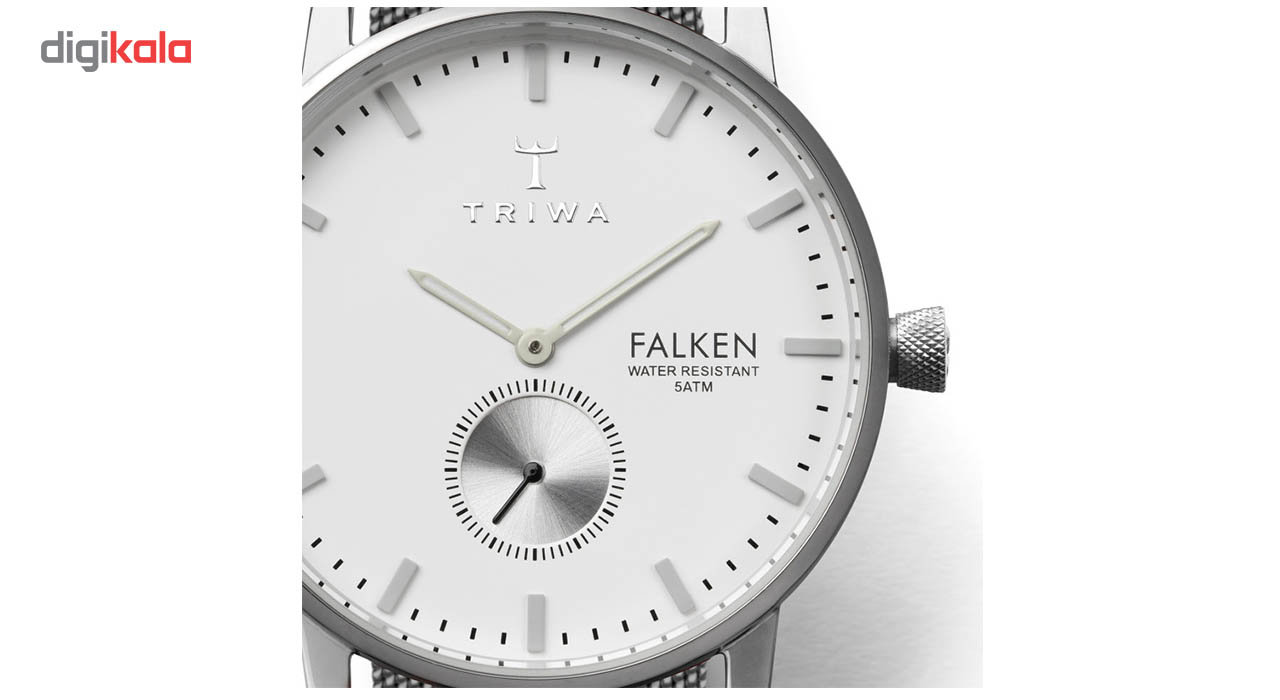 ساعت مچی عقربه ای تریوا مدل Ivory Falken steel mesh