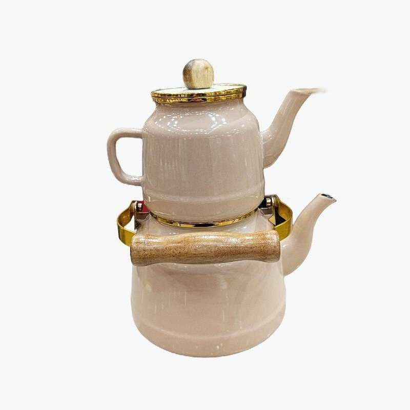 ست کتری و قوری طرح موکا مدل HDRTJ گنجایش کتری ۲/۵ لیتر گنجایش قوری ۱ لیتر