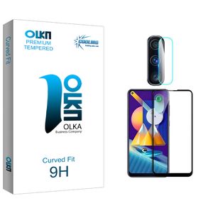 محافظ صفحه نمایش سرامیکی شفاف کولینگ مدل Olka Glass مناسب برای گوشی موبایل سامسونگ Galaxy M11 به همراه  محافظ لنز دوربین