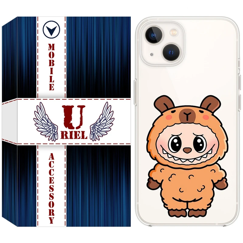 کاور یوریل مدل Clear کد 110 طرح لبوبو مناسب برای گوشی موبایل اپل iPhone 13 mini