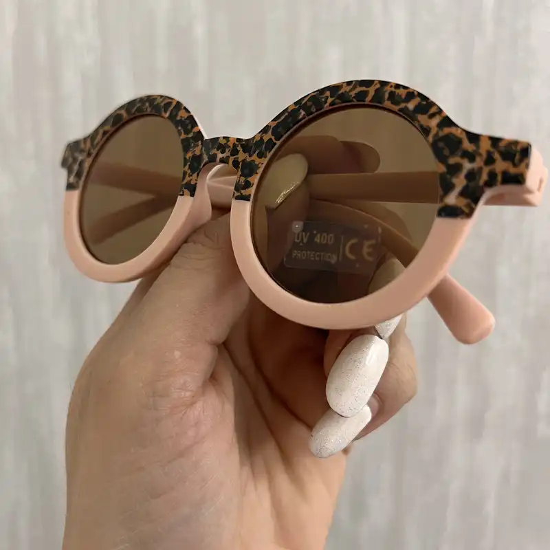 عینک آفتابی بچگانه مدل گرد پلنگی فانتزی کد P PIN