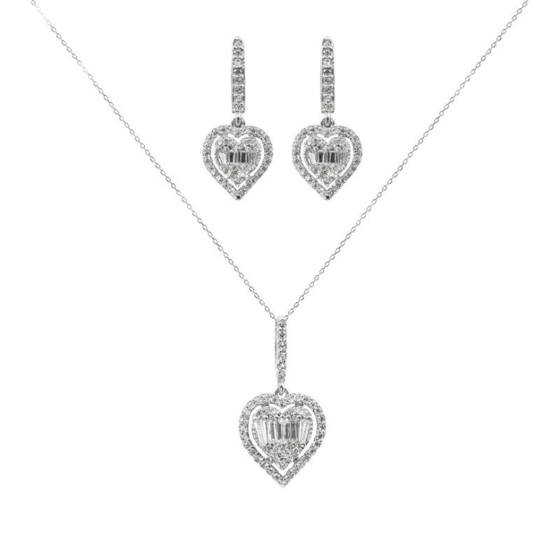 نیم ست نقره زنانه مدل NI S2 نیم ست نقره زنانه مدل NI S2