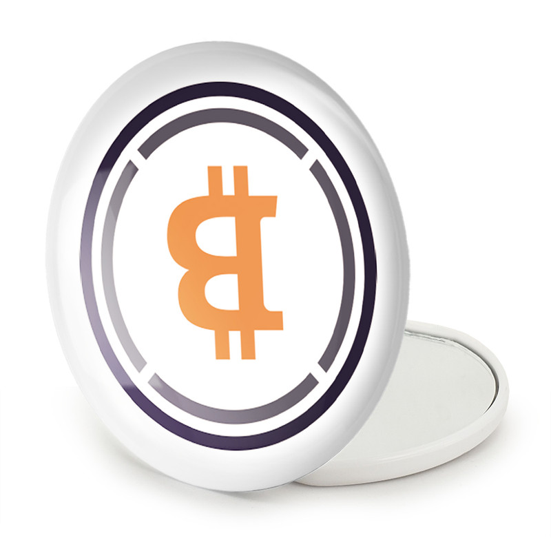 آینه جیبی خندالو طرح ارز دیجیتال بیت کوین مدل تاشو کد 4050