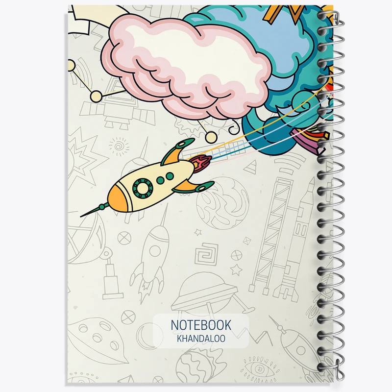 دفتر شطرنجی 50 برگ خندالو مدل فضایی کد N503