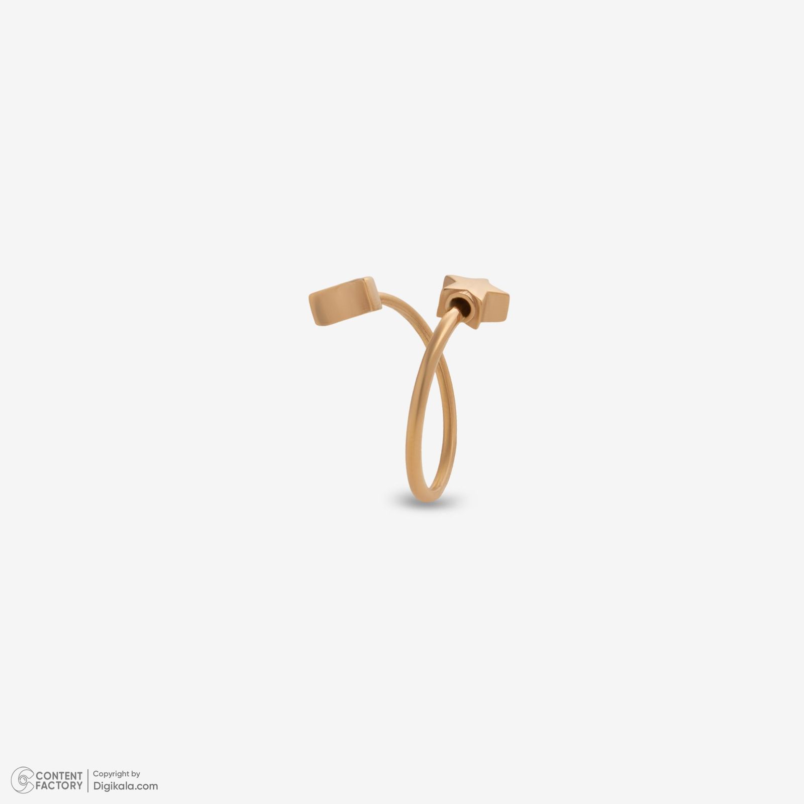 انگشتر طلا 18 عیار زنانه حافا گلد مدل ماه و ستاره کد r019 سایز 56 -  - 6