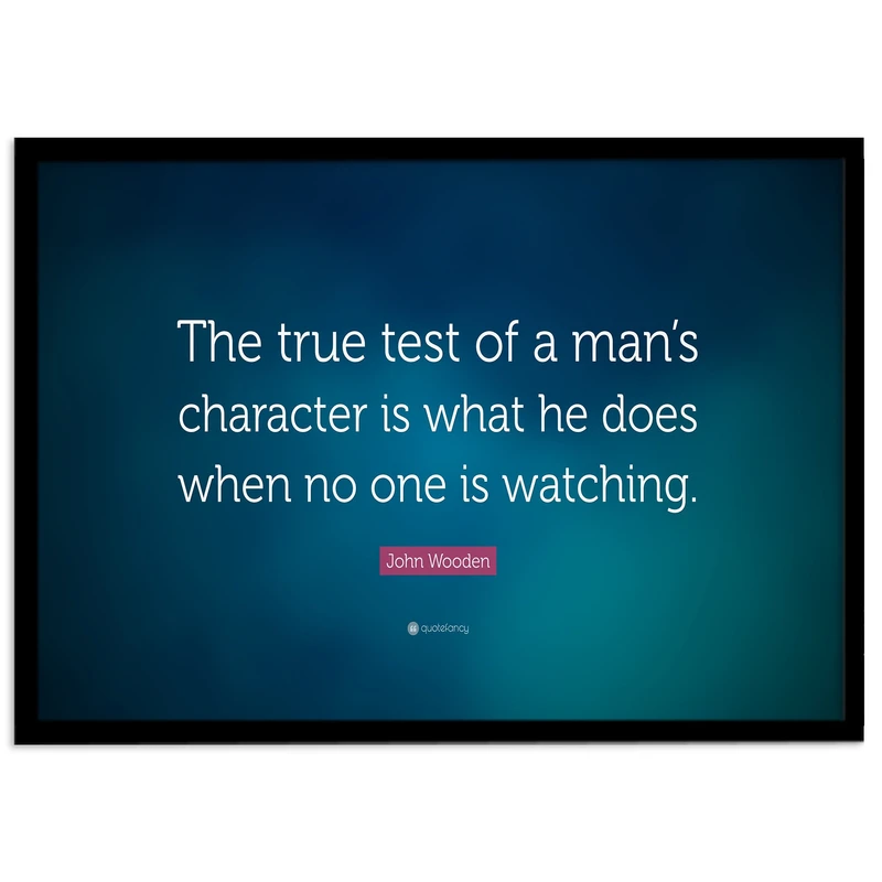 تابلو بکلیت طرح پیامی مثبت انگیزشی انگلیسی از جان وودن John Wooden مدل B-s1785