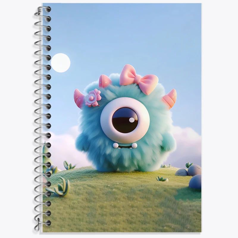 دفتر لغت 50 برگ خندالو طرح هیولای کیوت کد F6293