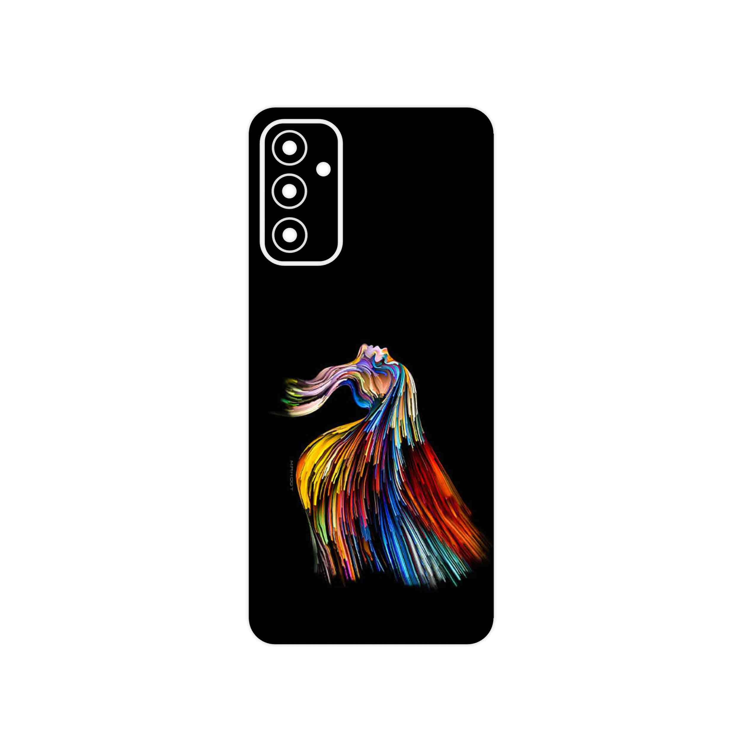 برچسب پوششی ماهوت مدل Rainbow Hair Digital Art مناسب برای گوشی موبایل سامسونگ Galaxy M23