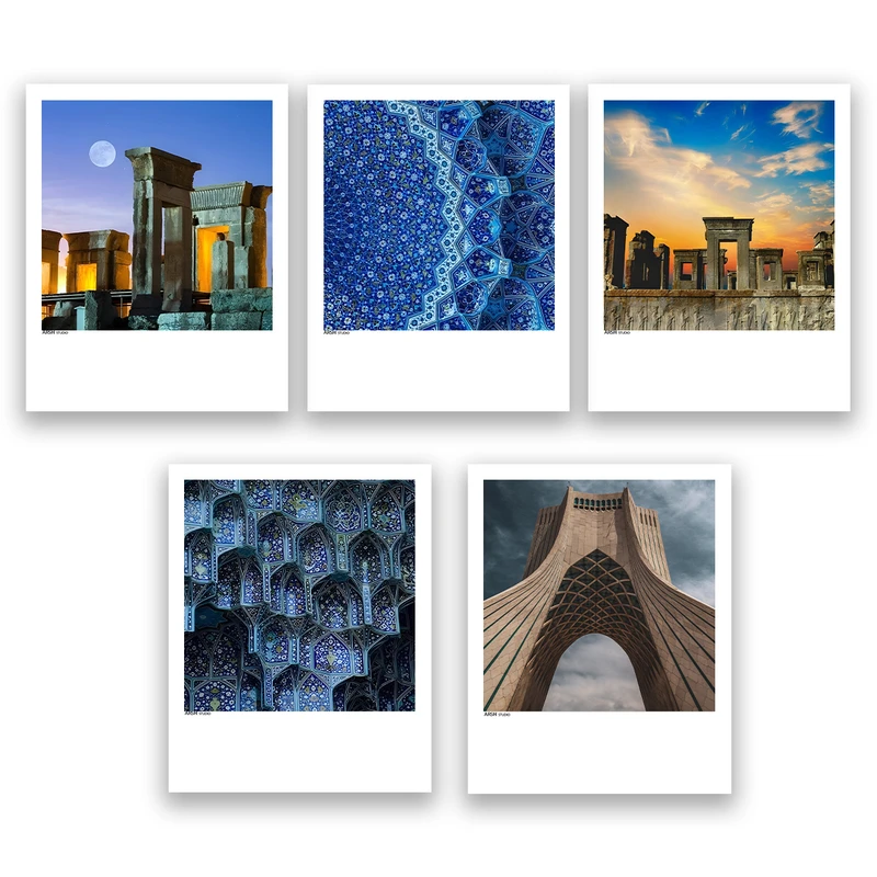 آویز تزیینی عرش مدل ایران کد Asa923 مجموعه پنج عددی