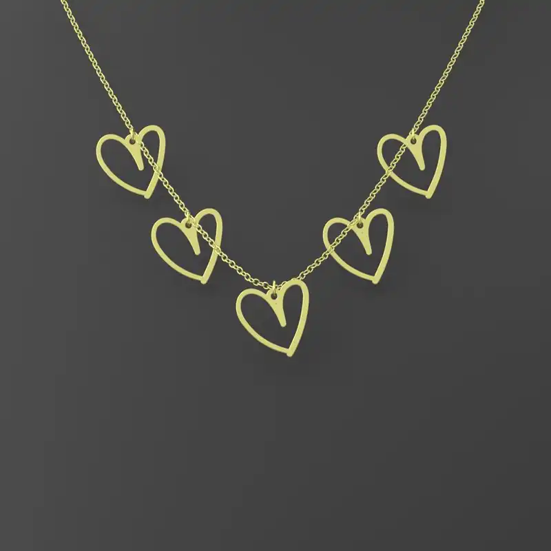 گردنبند طلا 18 عیار زنانه مدوپد مدل قلب کد RNA17576