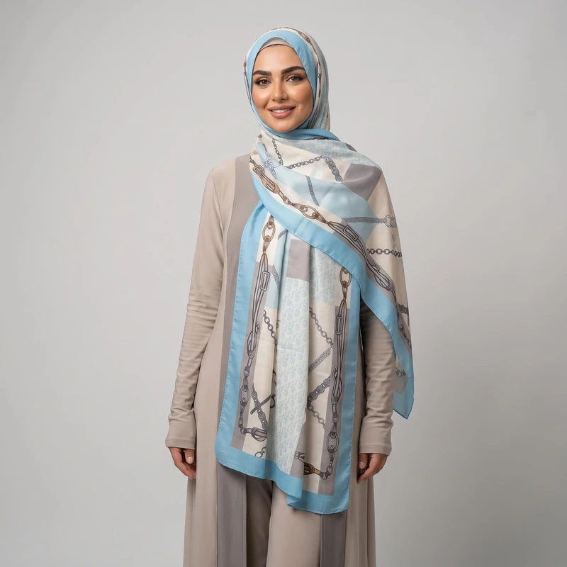 شال زنانه مدل نخی چهارخانه