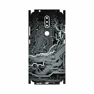 MAHOOT Black-Printed-Circuit-Board-FullSkin Cover Sticker for Nokia 2.4
