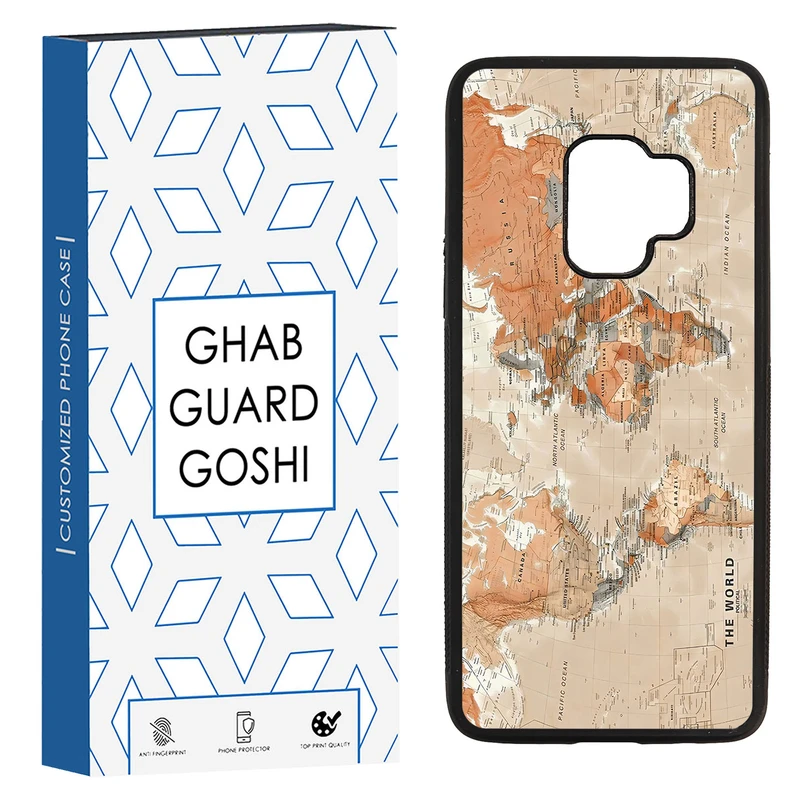 کاور قاب گارد گوشی طرح نقشه کد TPU-081 مناسب برای گوشی موبایل سامسونگ Galaxy S9