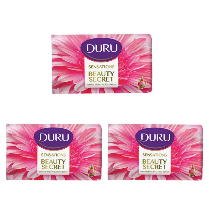 صابون شستشو دورو مدل Beauty secret تحت لیسانس وزن125 گرم مجموعه 3 عددی