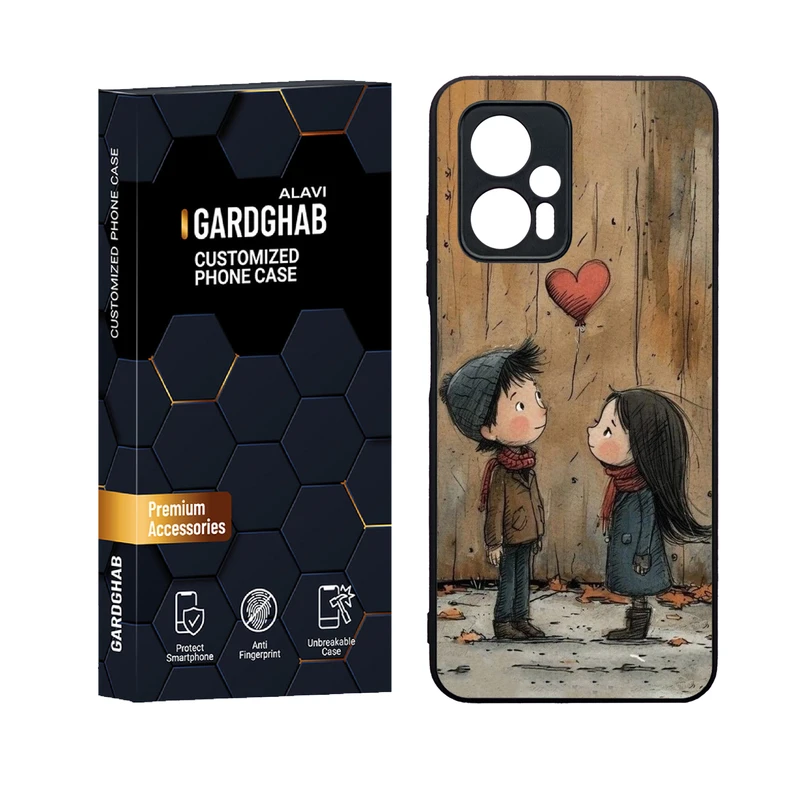 کاور گارد قاب علوی مدل دورژله ای پشت گلس فانتزی مناسب برای گوشی موبایل شیائومی Poco X4 GT