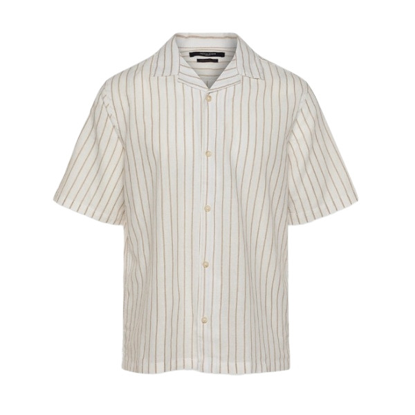 پیراهن آستین کوتاه مردانه جک اند جونز مدل VERJPRBLUSUMMER-LINEN