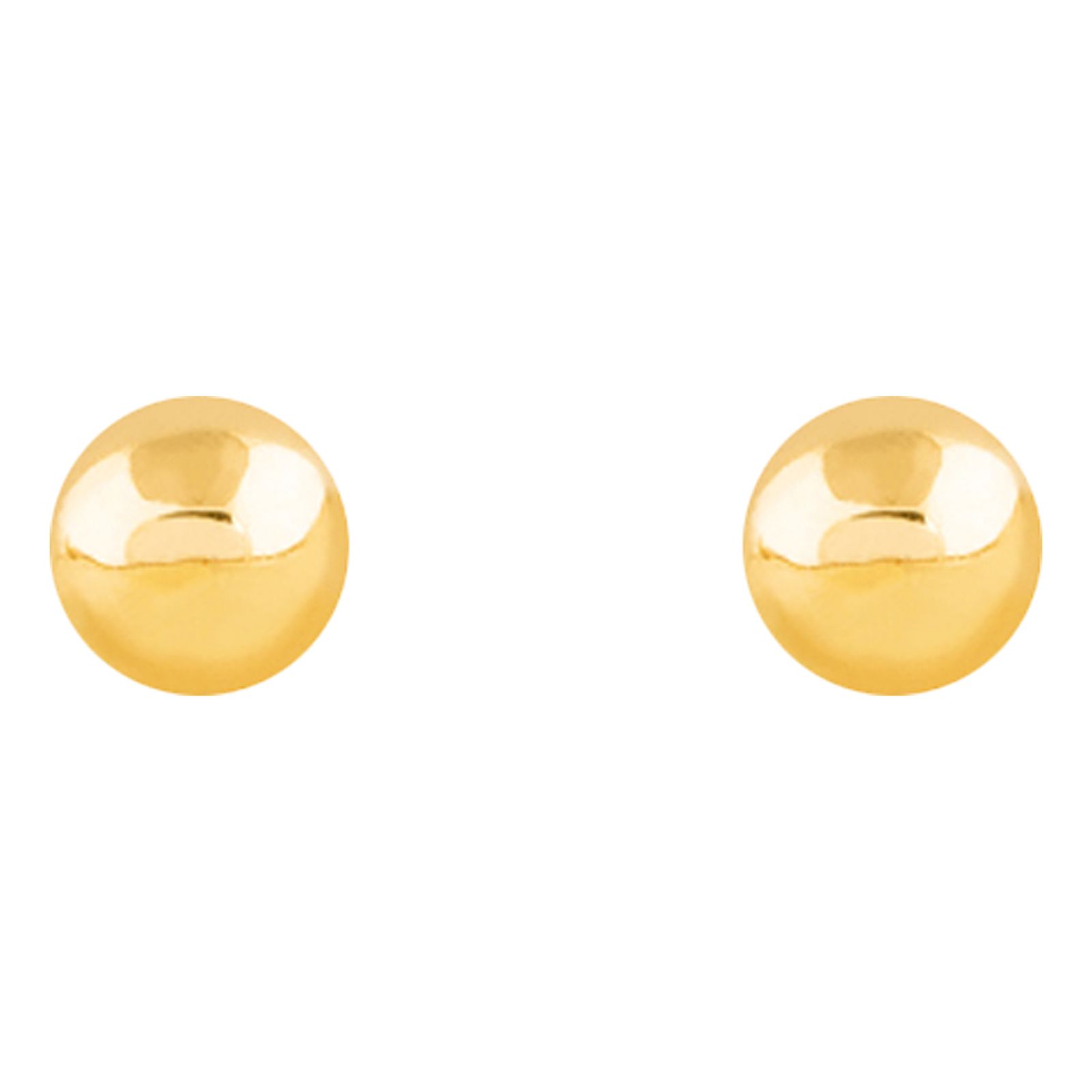 گوشواره طلا میخی 18 عیار زنانه پرسته مدل گوی بزرگ کد WE442 -  - 1