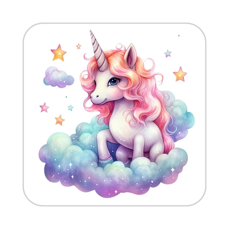 زیر لیوانی کاکتی طرح اسب تک شاخ و یونیکورن مدل mp32736