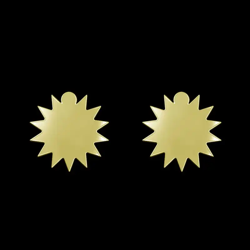 گوشواره طلا 18 عیار زنانه مدوپد مدل ستاره کد GA1-15597