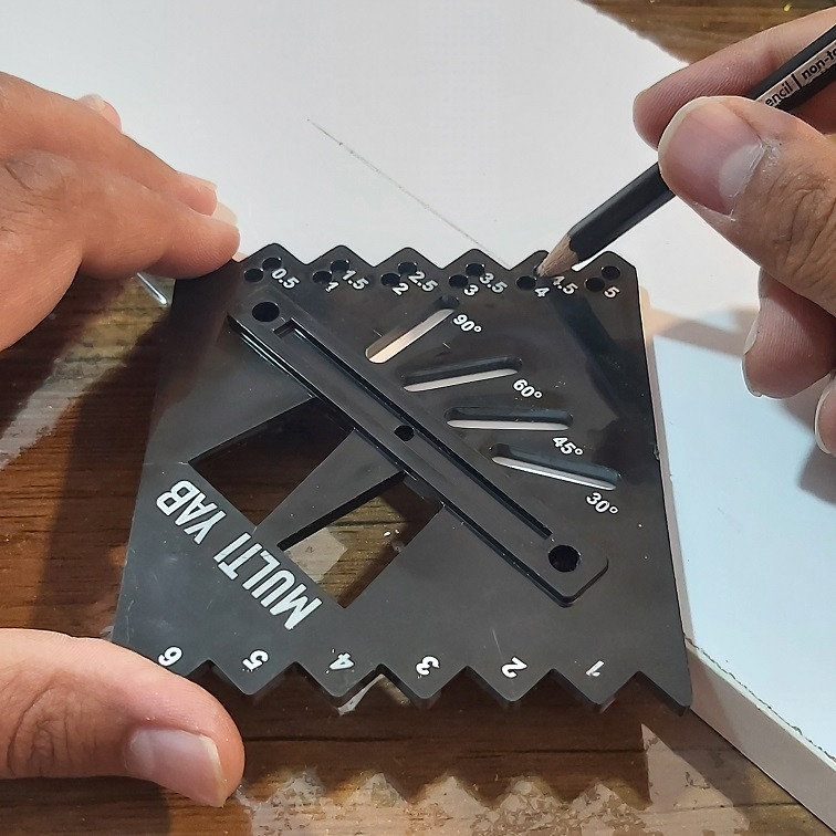 شابلون میانه یاب مدل No1